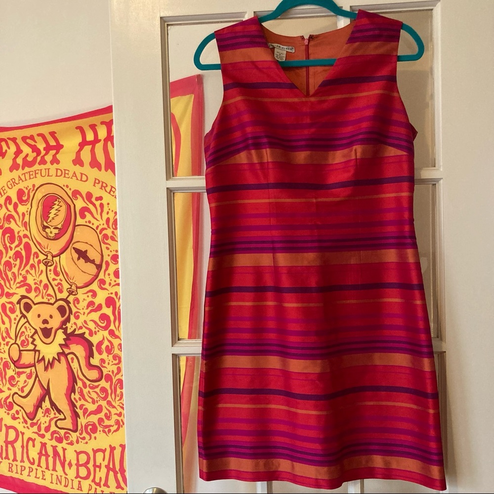 Jillian Jones Silk Striped Dress